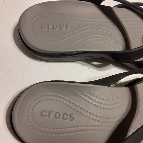 Crocs Womens Meleen Twist Blk/Gray Slip On Open Toe Comfort Sandals 202497 S… - Picture 4 of 8